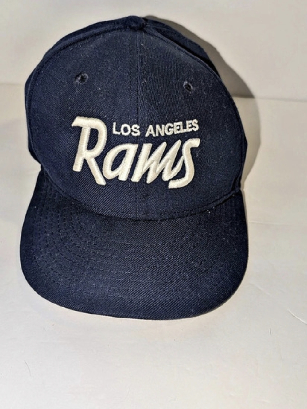 New Era Los Angeles Rams Script 59FIFTY Fitted Hat Blue Size 6 3/4